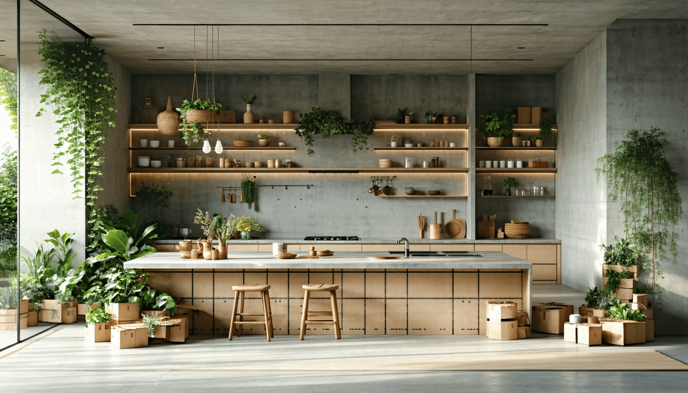 Rénover une cuisine avec du mobilier en papier recyclé humide